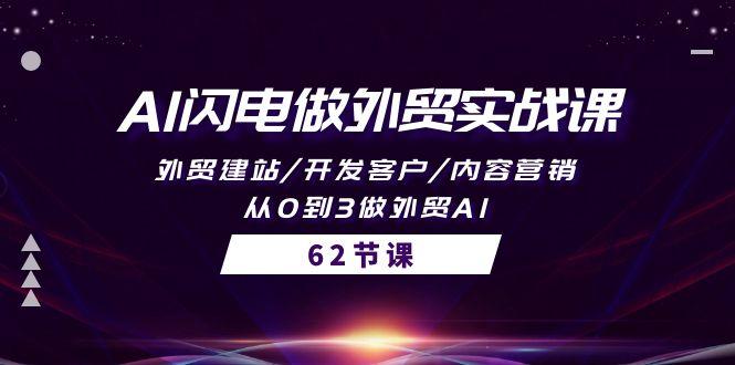 (10049期)AI闪电做外贸实战课，外贸建站/开发客户/内容营销/从0到3做外贸AI-62节-网创资源