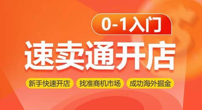 速卖通开店0-1入门，新手快速开店 找准商机市场 成功海外掘金-网创资源