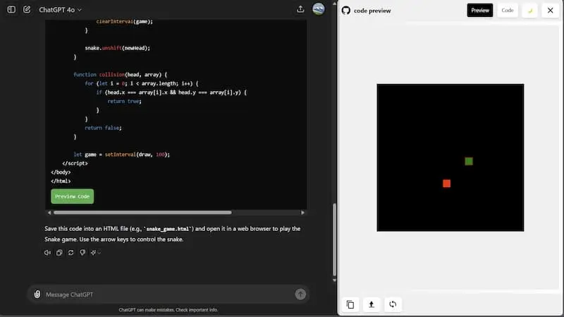 ChatGPT Code Preview｜AI编程预览工具-网创资源