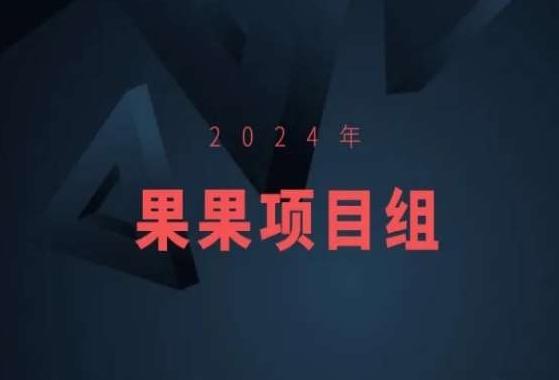 2024年果果项目组项目合集-果果最新项目-网创资源