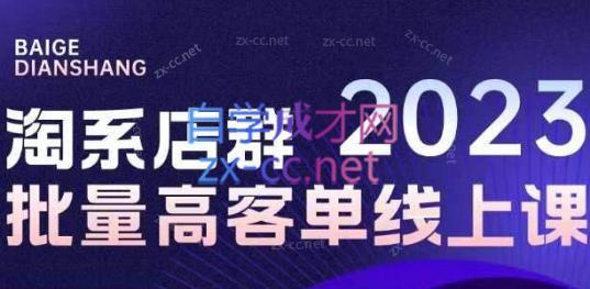 白戈电商·23年淘系批量高客单+24年全域电商矩阵-网创资源