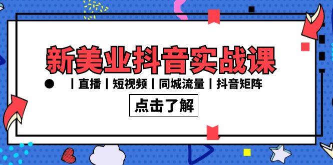 新美业抖音实战课丨直播丨短视频丨同城流量丨抖音矩阵(30节课)-网创资源