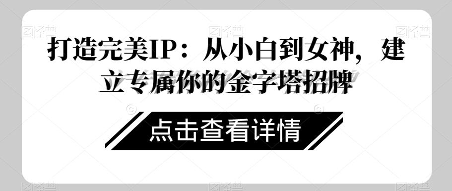 打造完美IP：从小白到女神，建立专属你的金字塔招牌-网创资源