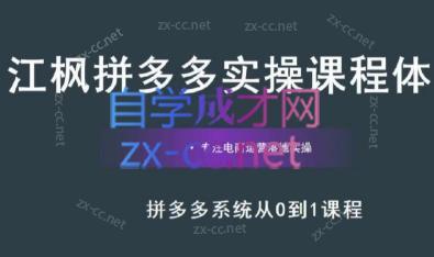 江枫老师·拼多多实操课程-网创资源