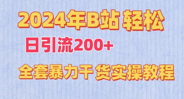 2024年B站轻松日引流200+的全套暴力干货实操教程【揭秘】-网创资源