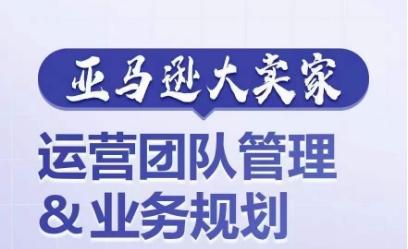亚马逊大卖家-运营团队管理&业务规划，为你揭秘如何打造超强实力的运营团队-网创资源