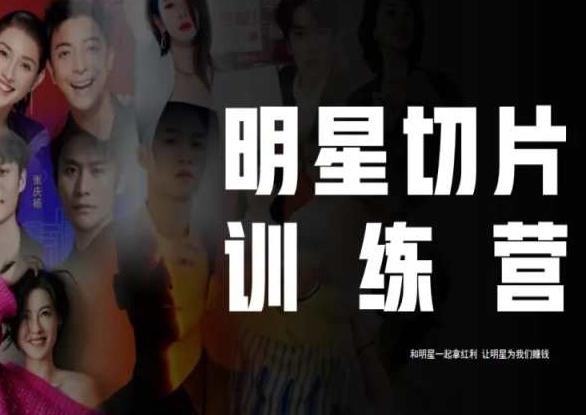 王子·明星切片线上训练营（2023），和明星一起拿红利，让明星为我们赚钱-网创资源