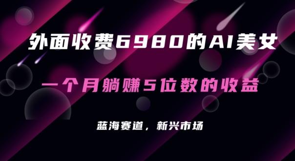 外面收费6980的AI美女项目！每月躺赚5位数收益(教程+素材+工具)【揭秘】-网创资源