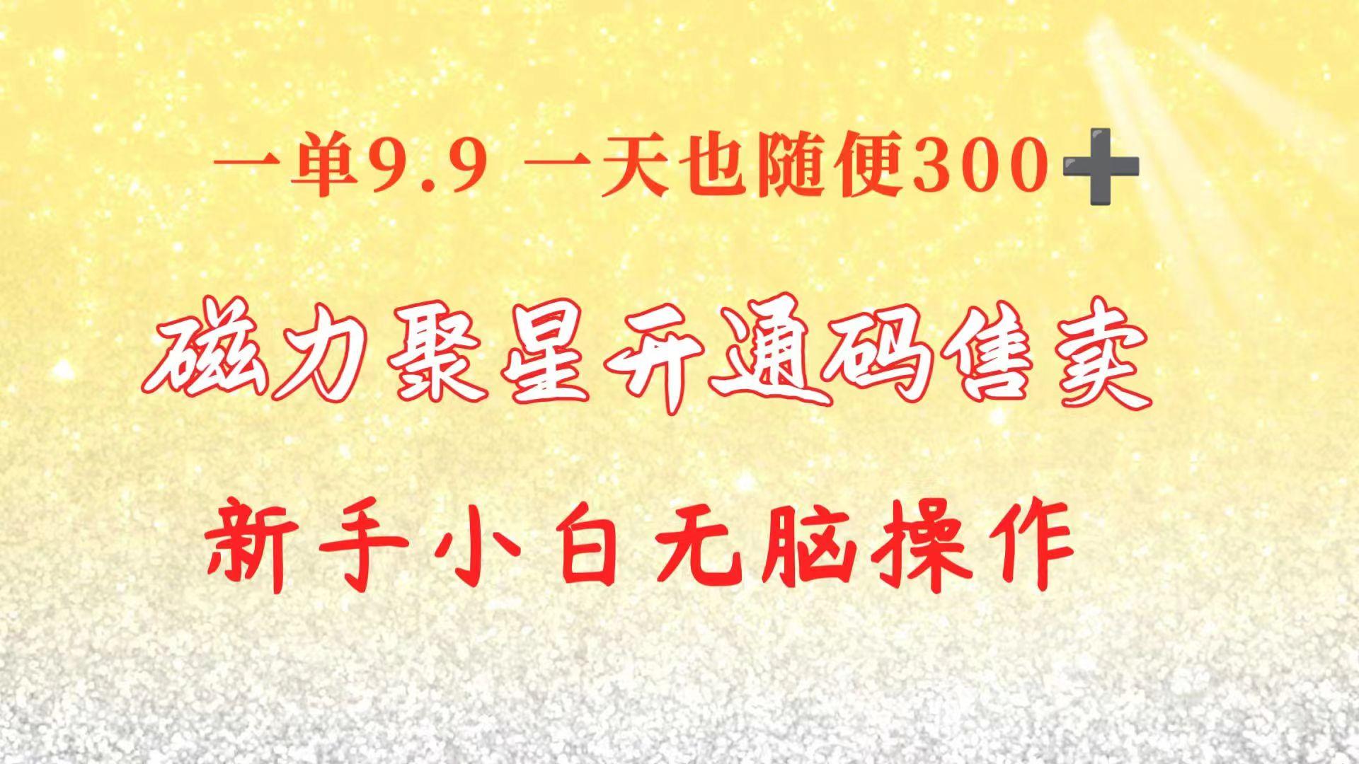 快手磁力聚星码信息差 售卖  一单卖9.9  一天也轻松300+ 新手小白无脑操作-网创资源