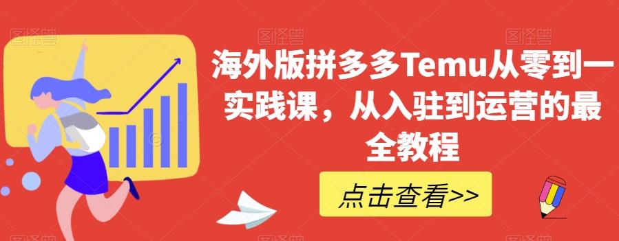 海外版拼多多Temu从零到一实践课，从入驻到运营的最全教程-网创资源