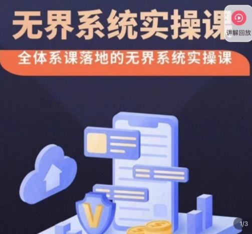 老衲·无界系统实操课，全体系落地无界改版后选择、出价、高投产做付费引流-网创资源