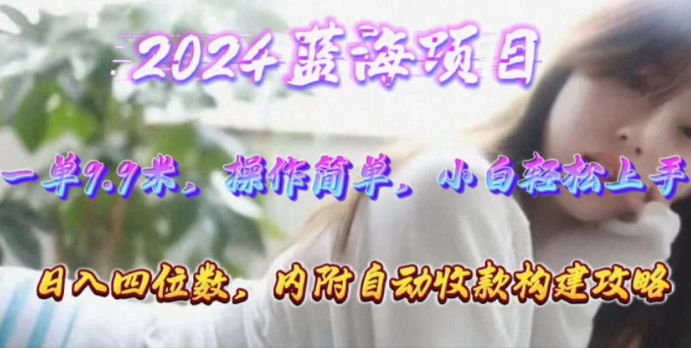 年轻群体的蓝海市场，1单9.9元，操作简单，小白轻松上手，日入四位数-网创资源