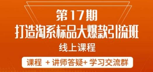 南掌柜-第17期打造淘系标品大爆款，5天线上课-网创资源