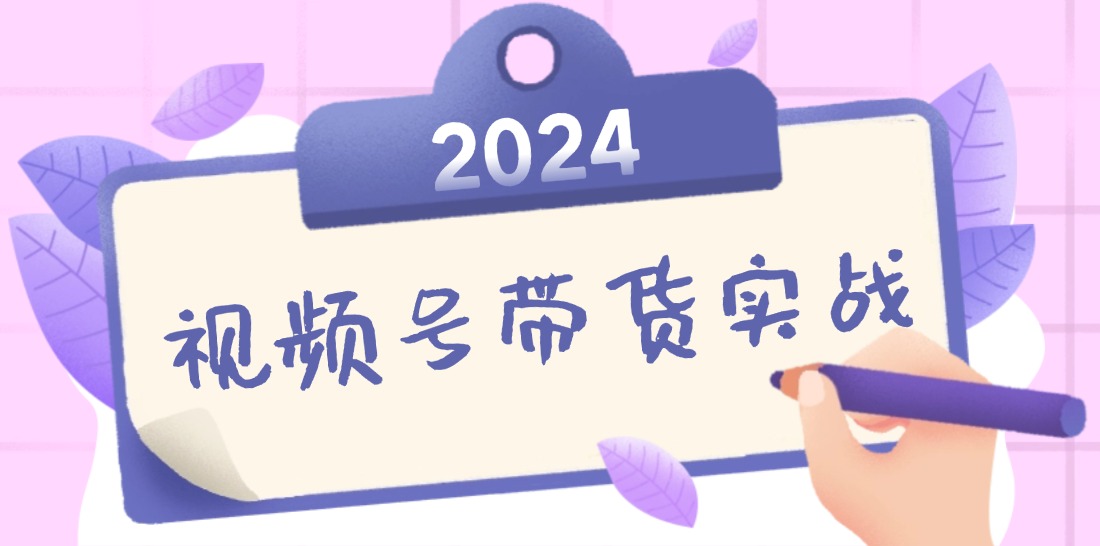 2024视频号最新带货实战课：无人直播/书单号卖货/个人IP口播 (附资料素材-网创资源