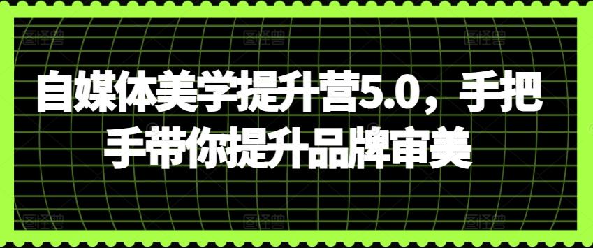 自媒体美学提升营5.0，手把手带你提升品牌审美-网创资源