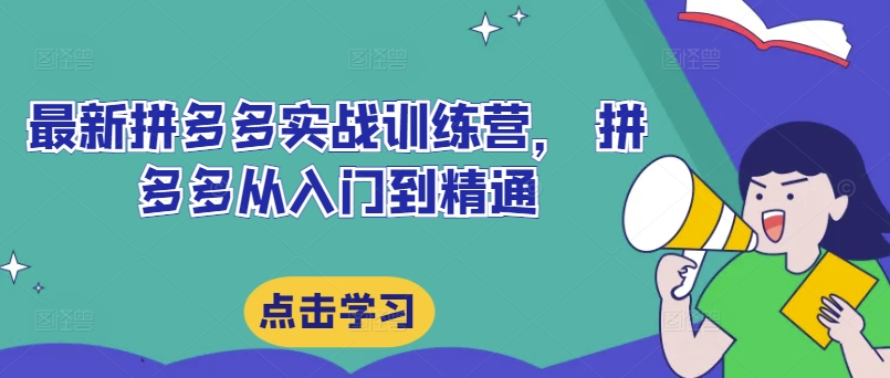 最新拼多多实战训练营， 拼多多从入门到精通-网创资源