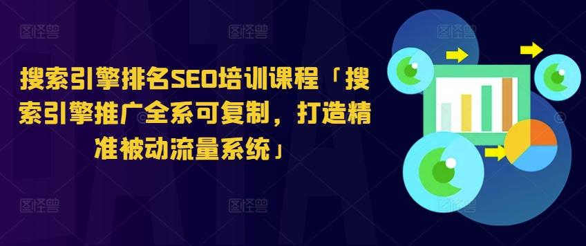 搜索引擎排名SEO培训课程「搜索引擎推广全系可复制，打造精准被动流量系统」-网创资源