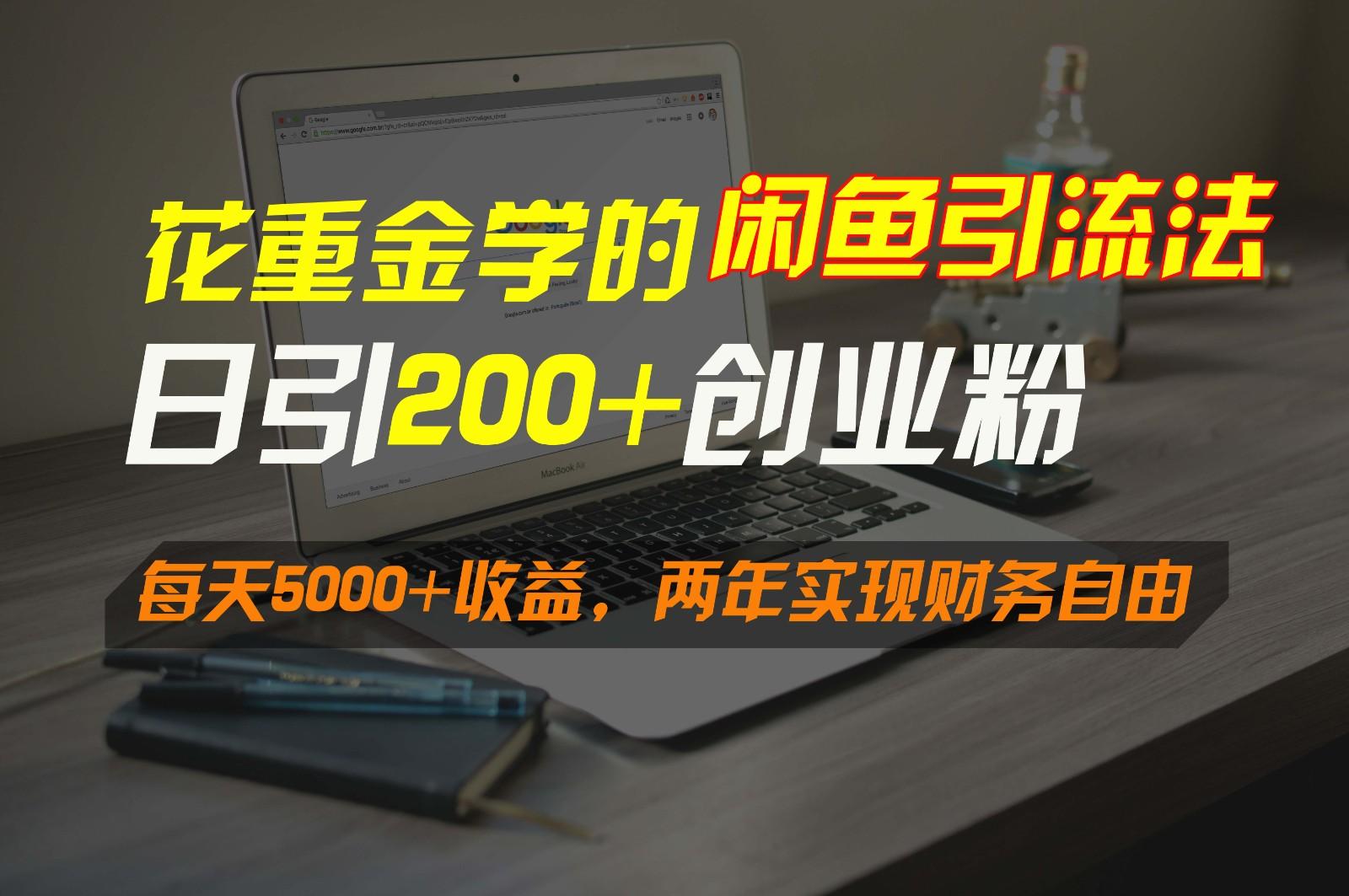 花重金学的闲鱼引流法，日引流300+创业粉，每天5000+收益，两年实现财务自由-网创资源