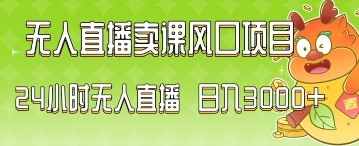 2024最新玩法无人直播卖课风口项目，全天无人直播，小白轻松上手【揭秘】-网创资源