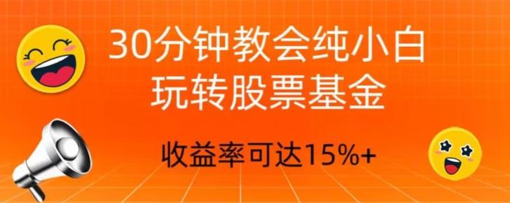 30分钟教会你玩转股票基金，只教好的筛选方法，不荐股-网创资源