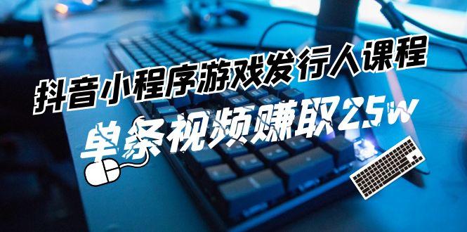 抖音小程序游戏发行人课程：带你玩转游戏任务变现，单条视频赚取25w-网创资源