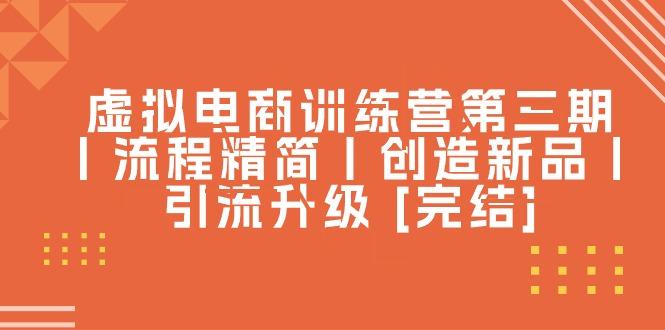 虚拟电商训练营第三期丨流程精简丨创造新品丨引流升级 [完结]-网创资源