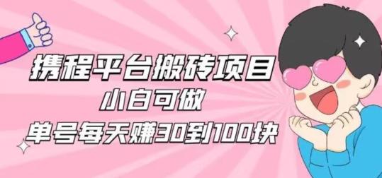 携程旅游搬砖新玩法，日入100+小白可直接上手-网创资源