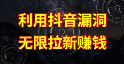 利用抖音链接漏洞，无限拉新赚钱【漏洞原理+操作流程】【揭秘】-网创资源
