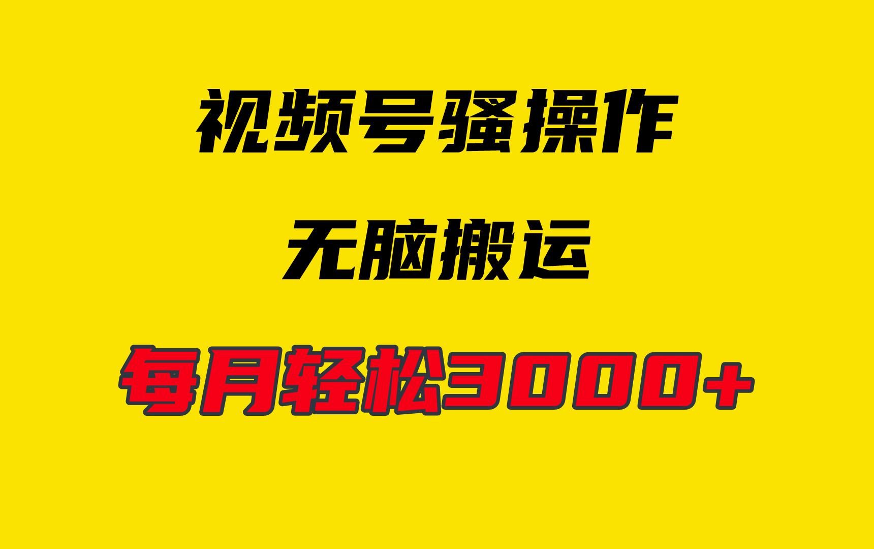 (9968期)4月最新视频号无脑爆款玩法，挂机纯搬运，每天轻松3000+-网创资源