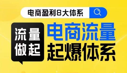 8大体系流量篇·流量做起，电商流量起爆体系线上课-网创资源