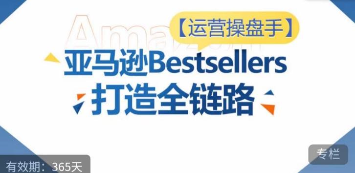 运营操盘手！亚马逊Bestsellers打造全链路，选品、Listing、广告投放全链路进阶优化-网创资源