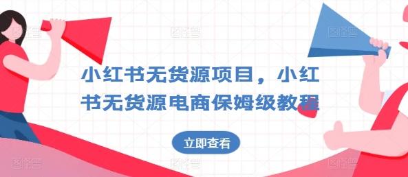 小红书无货源项目，小红书无货源电商保姆级教程【揭秘】-网创资源