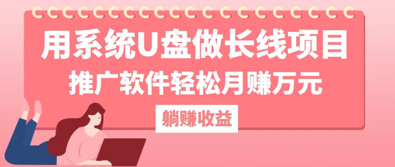 用系统U盘做长线项目，推广软件轻松月赚万元(附制作教程+软件-网创资源