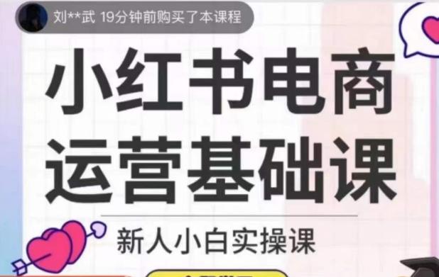 小红书电商运营基础课，新人小白实操课-网创资源
