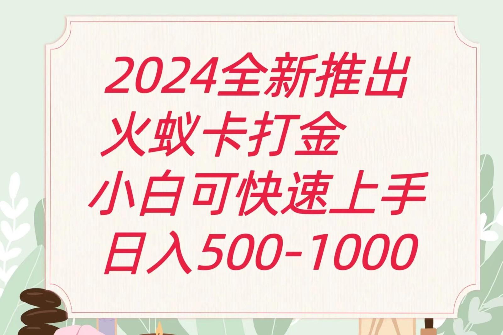 2024火蚁卡打金最新玩法和方案，单机日收益600+-网创资源