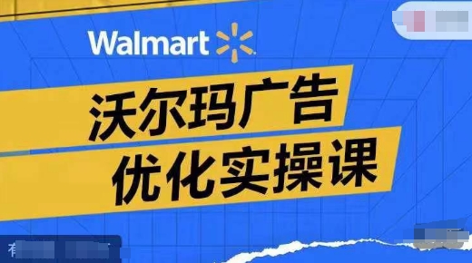 沃尔玛广告优化实操课，广告报告实操讲解，广告如何提高转化和ROAS等-网创资源
