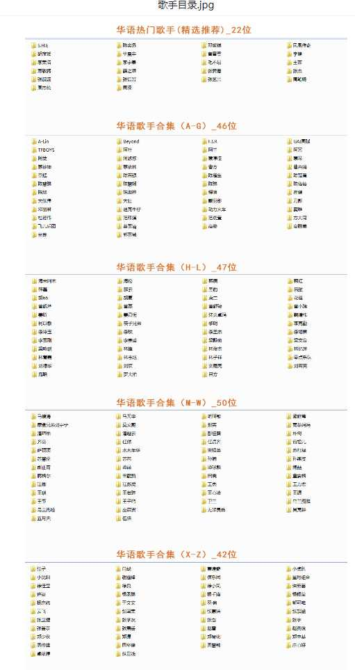 【音乐】歌手合集（100多位歌手合集）-网创资源