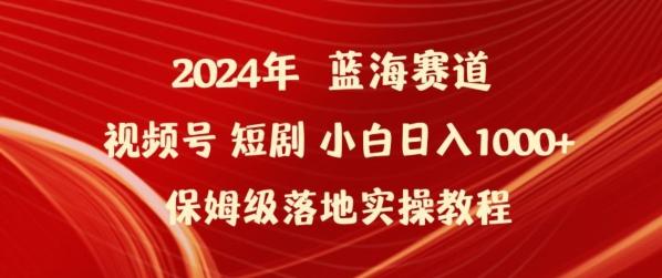 2024年视频号短剧新玩法小白日入1000+保姆级落地实操教程【揭秘】-网创资源