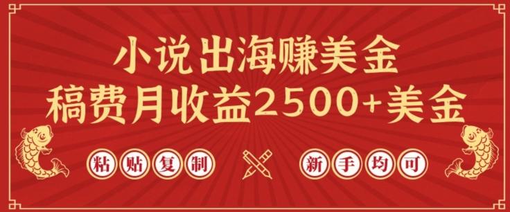 小说出海赚美金，稿费月收益2500+美金，仅需chatgpt粘贴复制，新手也能玩转【揭秘】-网创资源