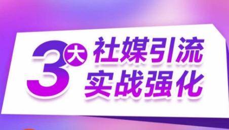 3大社媒引流实战强化，多渠道站外引流，高效精准获客，订单销售额翻倍增长-网创资源