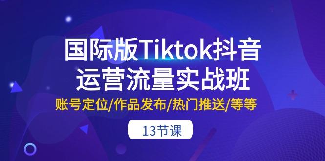 国际版Tiktok抖音运营流量实战班：账号定位/作品发布/热门推送/等等-13节-网创资源