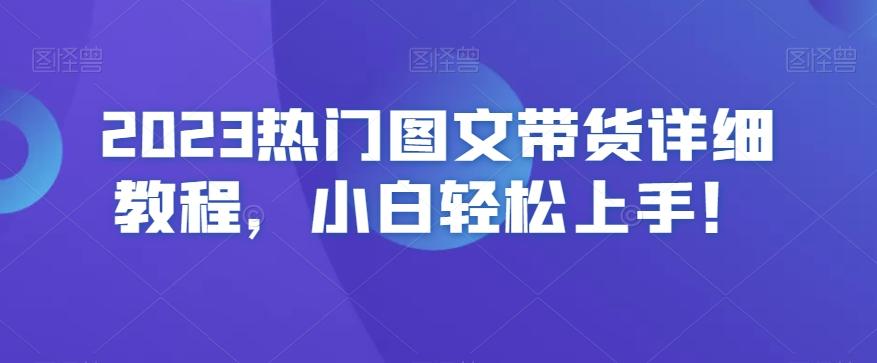 2023热门图文带货详细教程，小白轻松上手！-网创资源