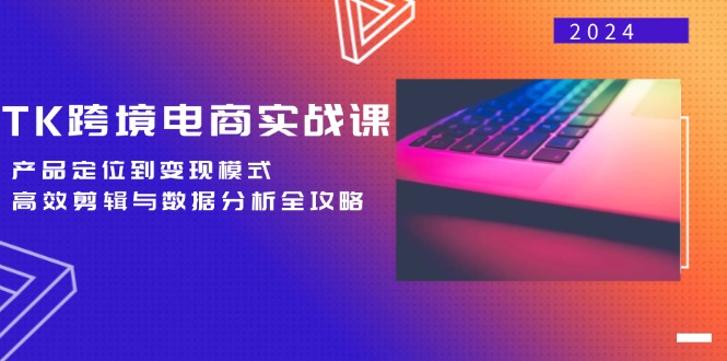 TK跨境电商实战课：产品定位到变现模式，高效剪辑与数据分析全攻略-网创资源