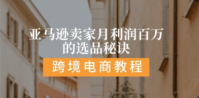 亚马逊卖家月利润百万的选品秘诀:  抓重点/高利润/大方向/大类目/选品…-网创资源