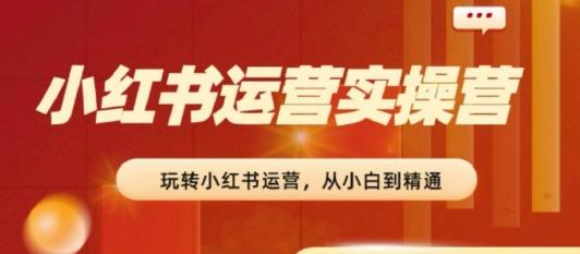 2024小红书运营实操营，​从入门到精通，完成从0~1~100-网创资源