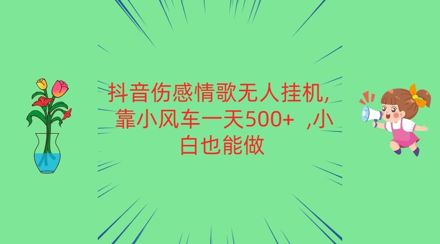 抖音伤感情歌无人挂机 靠小风车一天500+ 小白也能做-网创资源