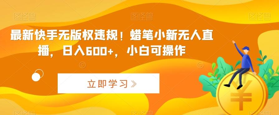 最新快手无版权违规！蜡笔小新无人直播，日入600+，小白可操作【揭秘】-网创资源