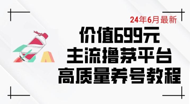 6月最新价值699的主流撸茅台平台精品养号下车攻略【揭秘】-网创资源