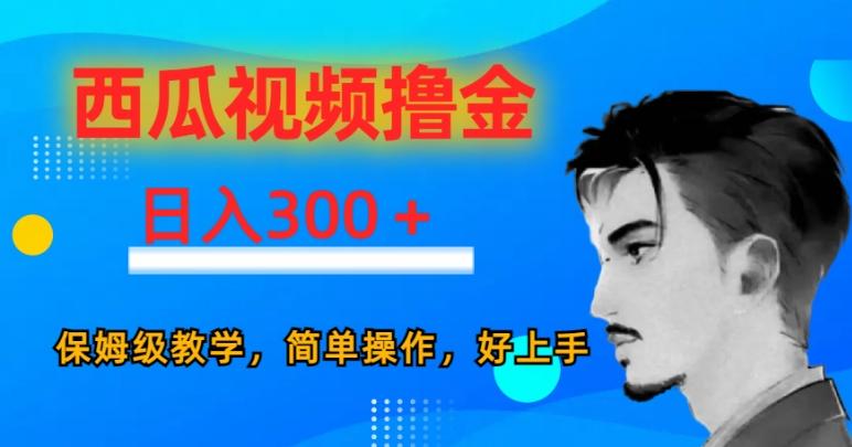 西瓜视频撸金日入300，保姆级教学，简单操作，好上手-网创资源