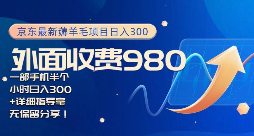 京东最新薅羊毛项目小白怎么做到日入300+一部手机半小时搞定-网创资源